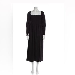Hill House Grace Textured Long Sleeve Smocked Nap Dress